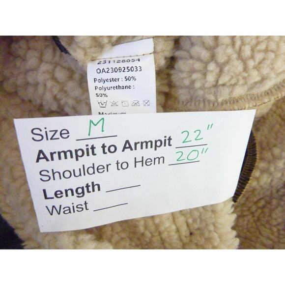 NWT Commense Faux Leather Sleeveless Flight Crop Jacket M - Picture 7 of 7